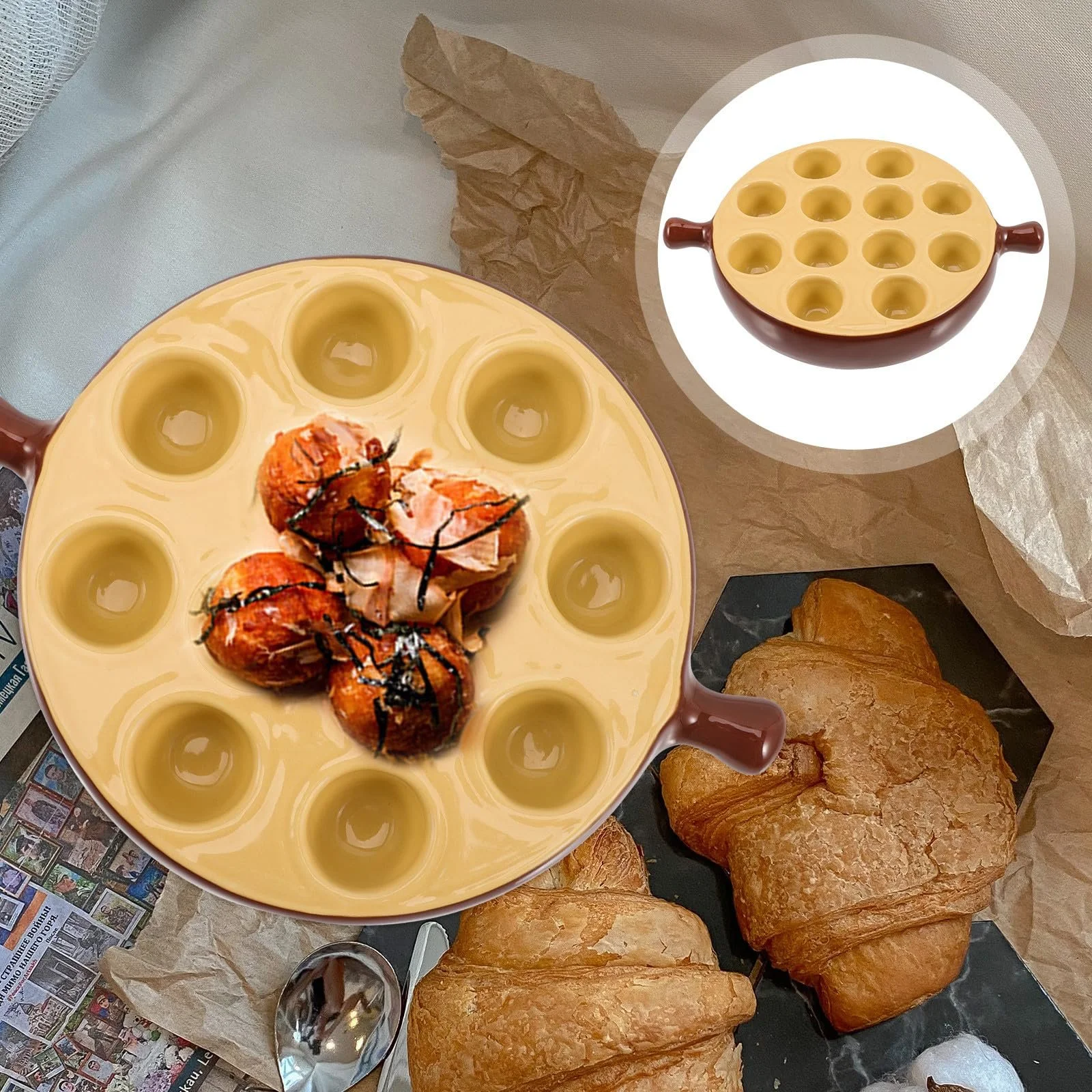 Форма для улиток Keramik 12-луночная с ручками, фото №8 Форма для улиток Keramik 12-луночная с ручками, фото №8