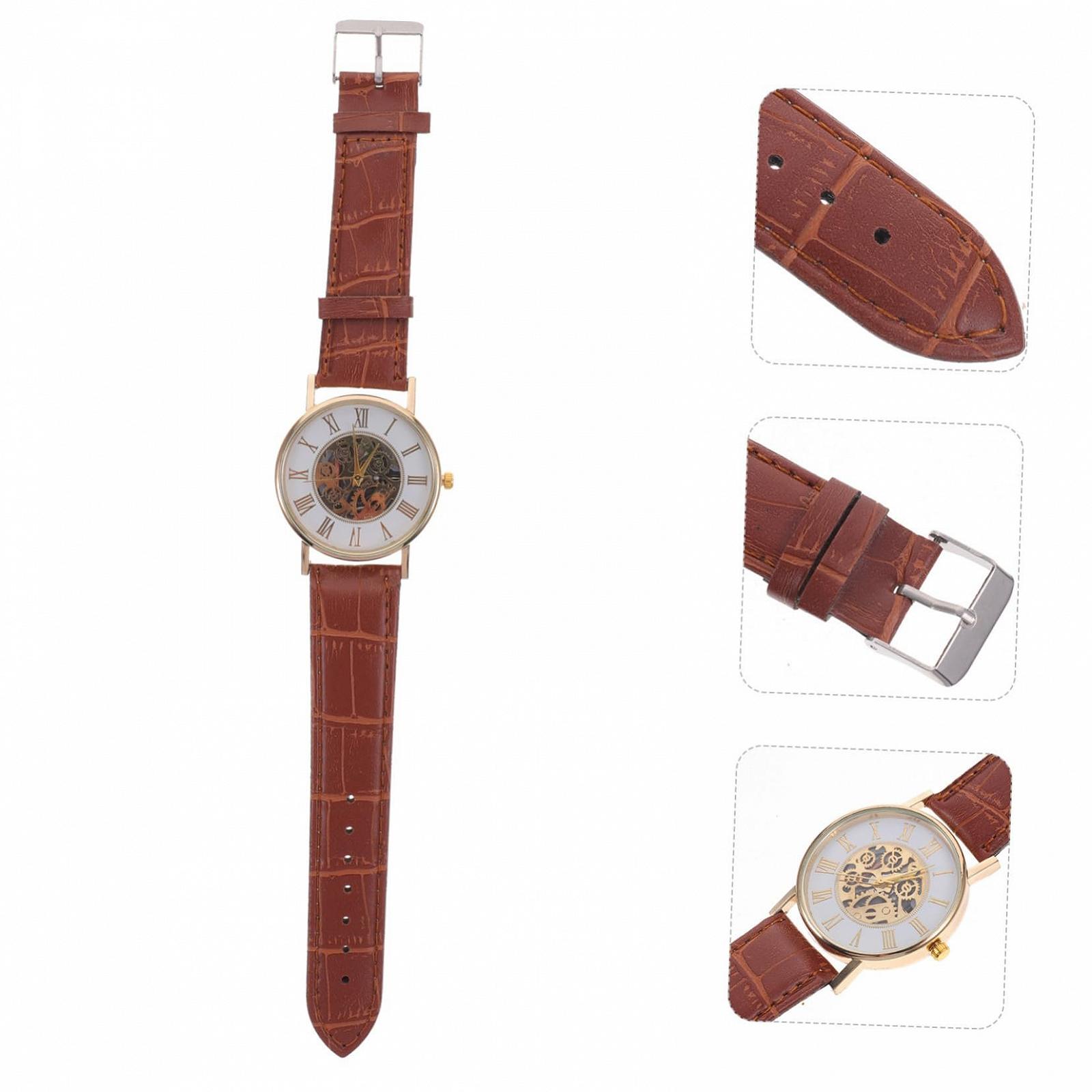 Годинник LIFKOME Жіночий Популярний Чоловічий Унісекс Ретро Коричневий, фото №5