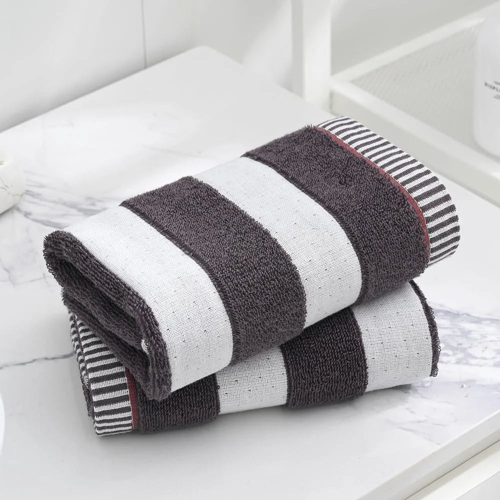 Рушник sense gnosis Brown Stripe 100% Cotton Gauze Ribbed 33x73 см 2 шт., фото №4