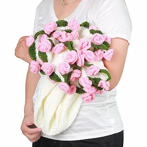 Вязаний гачком букет троянд YMXZNB, плед, в'язаний гачком букет - Фото 1