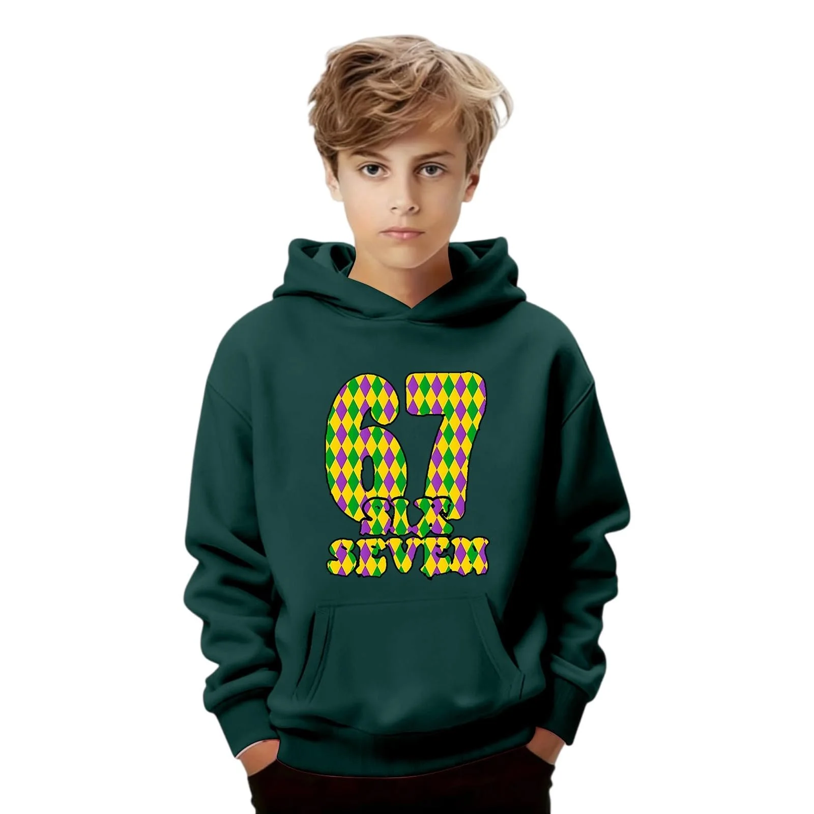 Худи для девочки Kinder 67 с карнавальным узором, фото №2