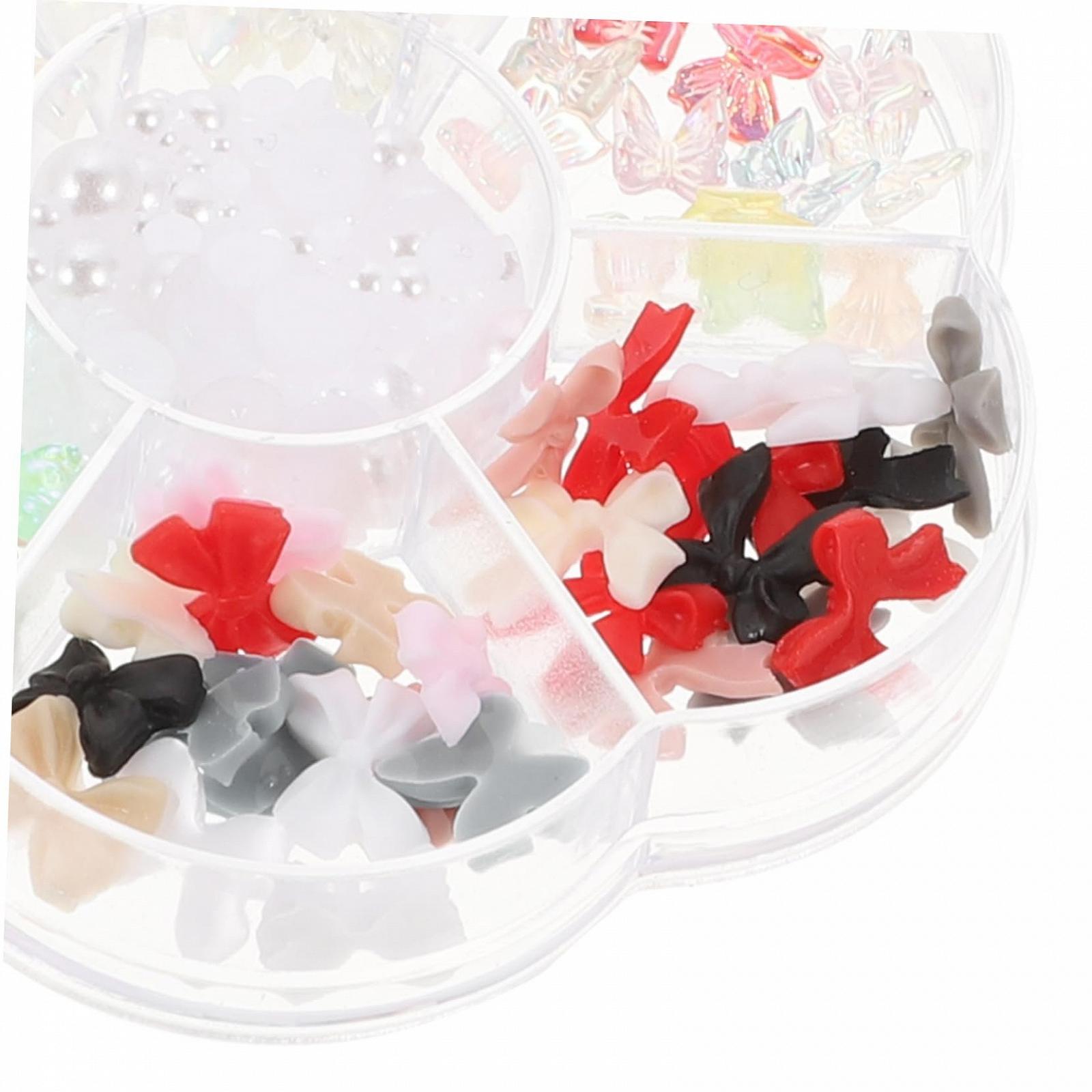 Украшения для ногтей Healvian Жемчуг Бантики Аксессуары для маникюра Набор для украшения ногтей для дома или салона, фото №3