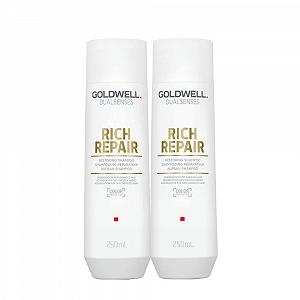 Шампунь Goldwell Dualsenses Rich Repair Restoring 250 мл x2 - Фото 1