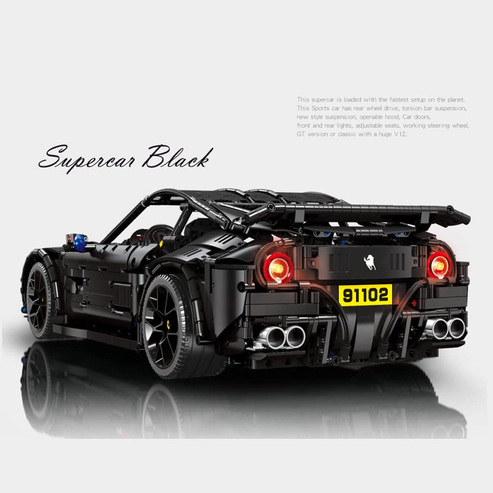 Блок MISINI 91102 Supercar Clamping, 3097 шт Велика автомобіль з дистанційним керуванням Спортивний автомобіль 1:8 MOC Technology Toy, фото №3