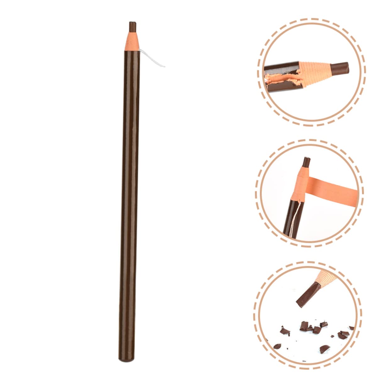 Олівець BELLIFFY Dunkelbrauner Make Up для брів водостійкий темно-коричневий, фото №3