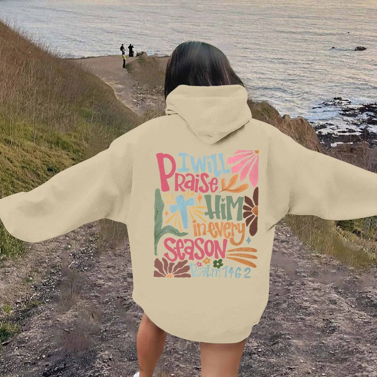 2025 - Женская толстовка с капюшоном с принтом, длинные рукава, повседневная и стильная парная рубашка с длинными рукавами, фото №3