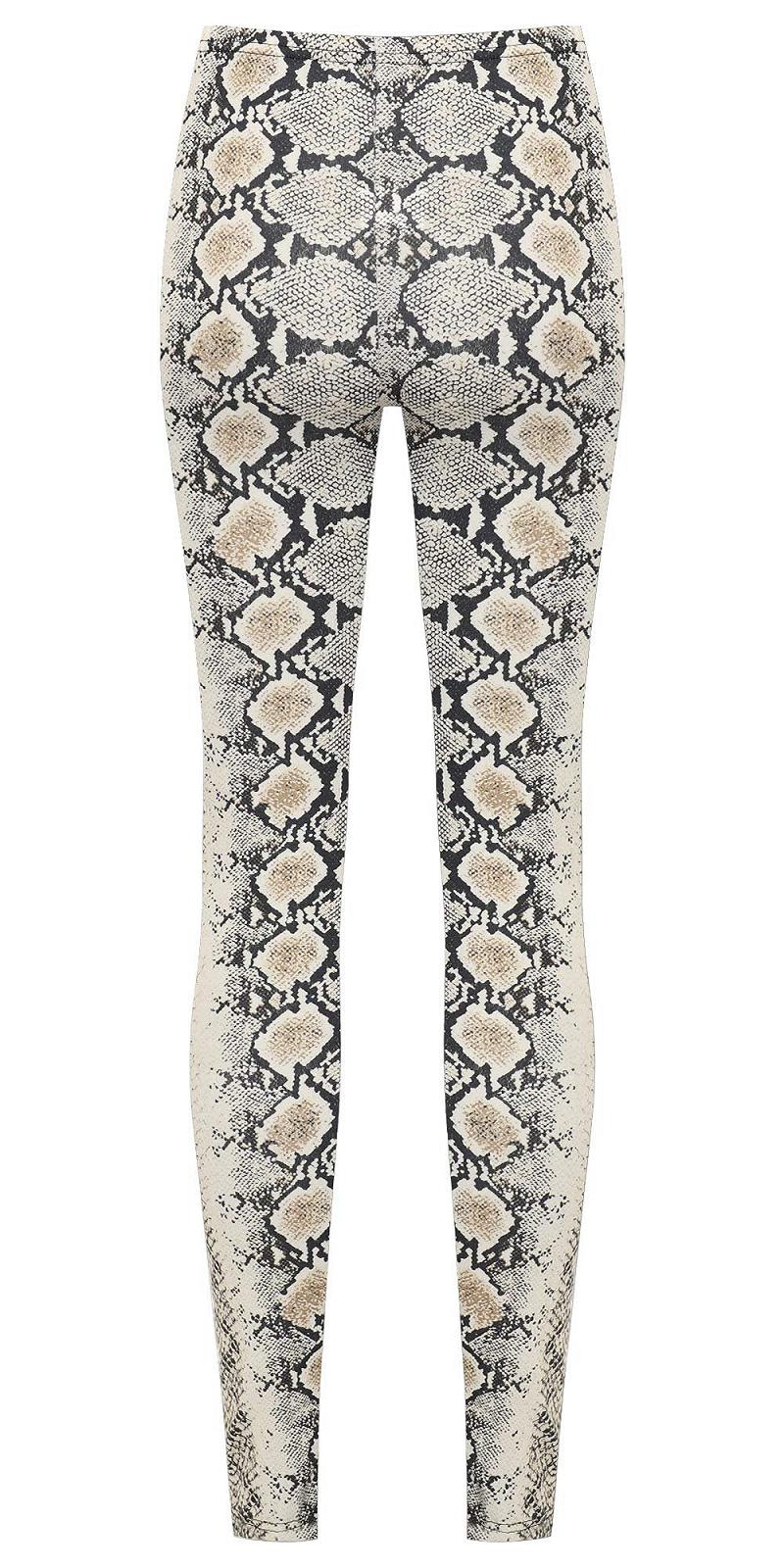 Леггинсы WearAll Женские Змеиный Принт Эластичные Женские Джеггинсы с Высокой Посадкой - 36-48, фото №2