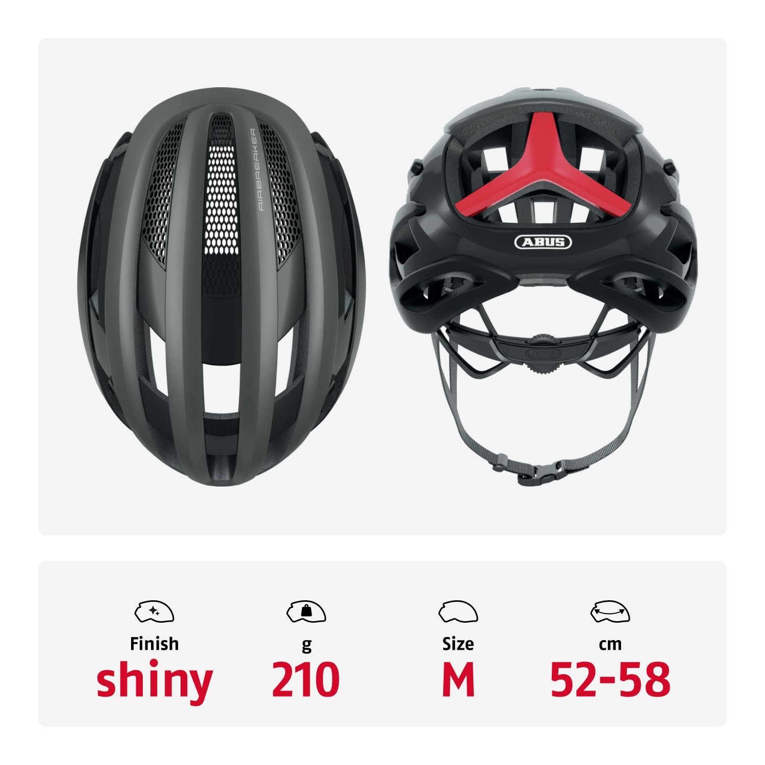 Шлем ABUS AirBreaker Road Bike для профессионального велоспорта, для подростков и взрослых, для мужчин и женщин, фото №3