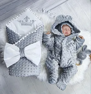 Комплект для новонародженого демісезоний Плюш Корона - Фото 1