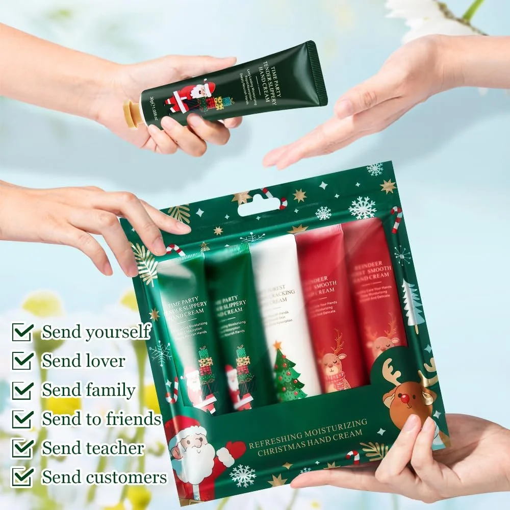 Крем для рук Набір 5 штук Зимовий набір кремів для рук Зволожувальний, фото №7