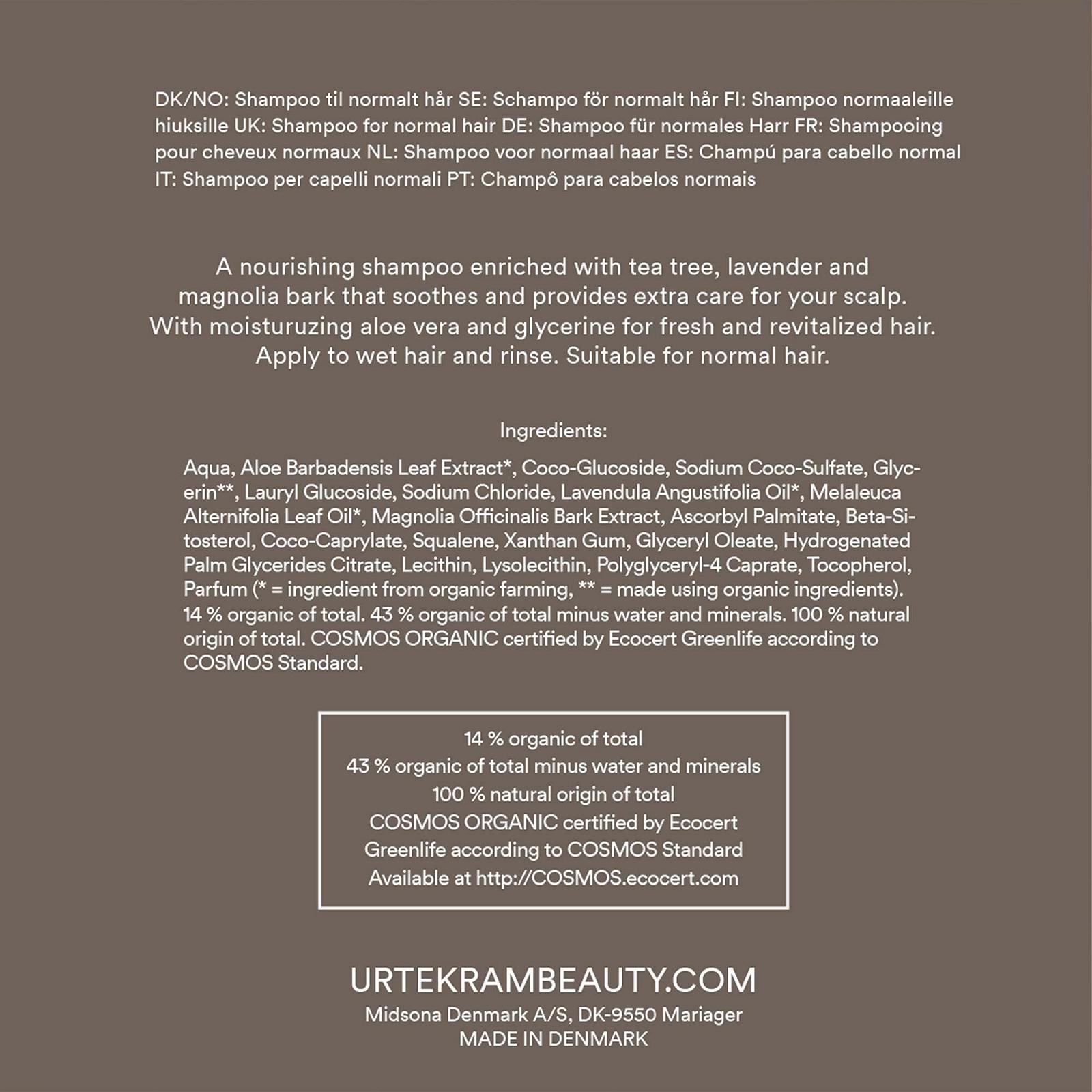 Шампунь Urtekram Tea Tree Organic для раздраженной кожи головы 500 мл, фото №6 Шампунь Urtekram Tea Tree Organic для раздраженной кожи головы 500 мл, фото №6