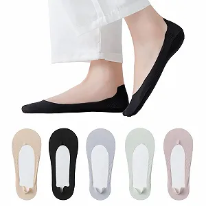 Шкарпетки Ceboic, жіночі, балетки, невидимі, 5 пар - Фото 1