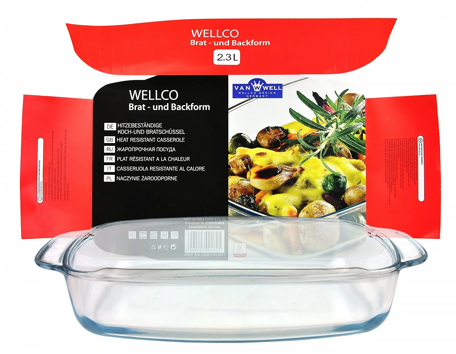 Форма для запекания Van Well Wellco квадратная 2,3 л 34 x 21,5 см, фото №1 Форма для запекания Van Well Wellco квадратная 2,3 л 34 x 21,5 см, фото №1