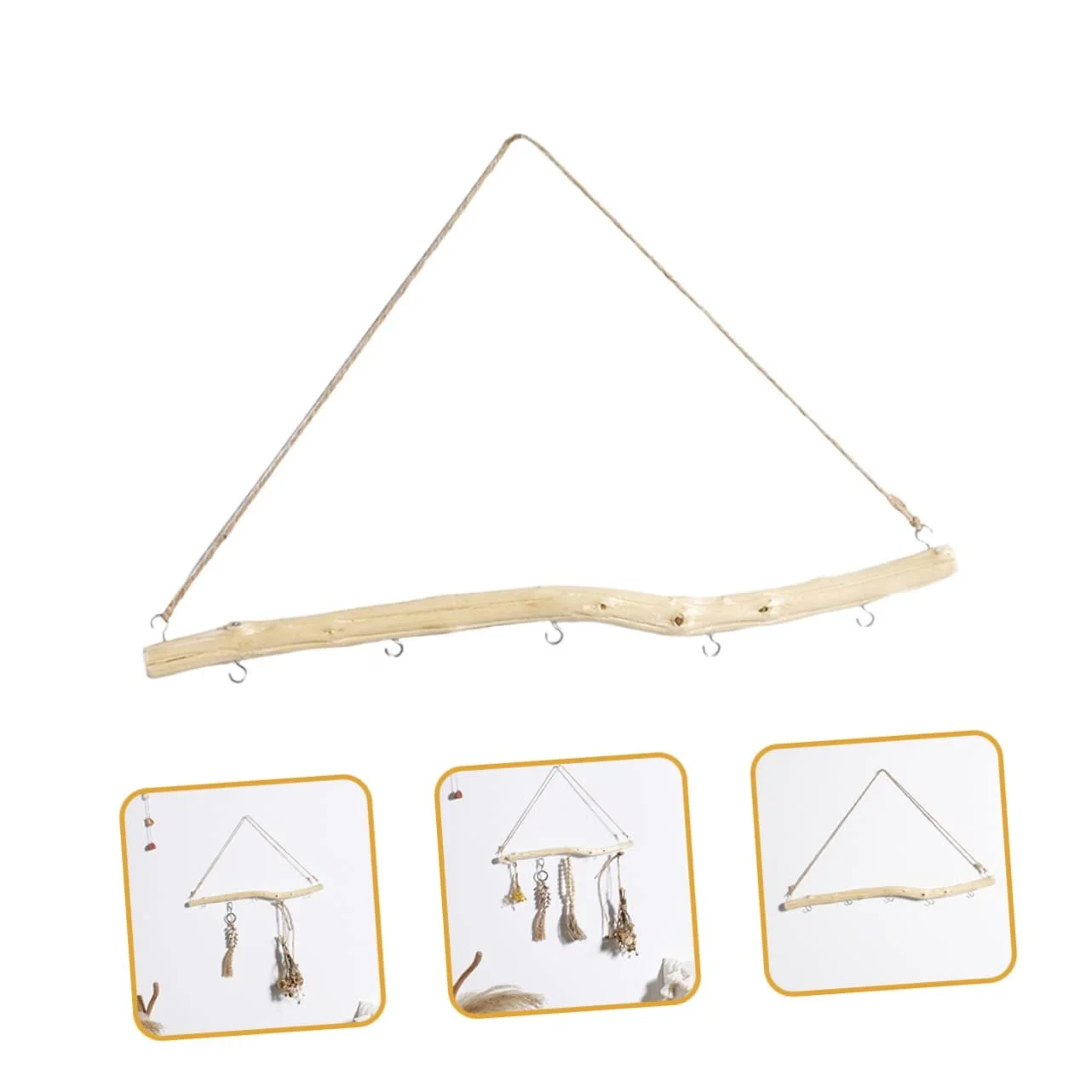 Підвісна полиця для рослин HEMOTON Дерево Залізо, фото №5 Підвісна полиця для рослин HEMOTON Дерево Залізо, фото №5