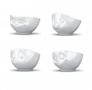 Набор тарелок Tassen 4 шт TV Миска для поцелуев, миска для улыбок, миска для дутья и счастливая миска - Фото 1