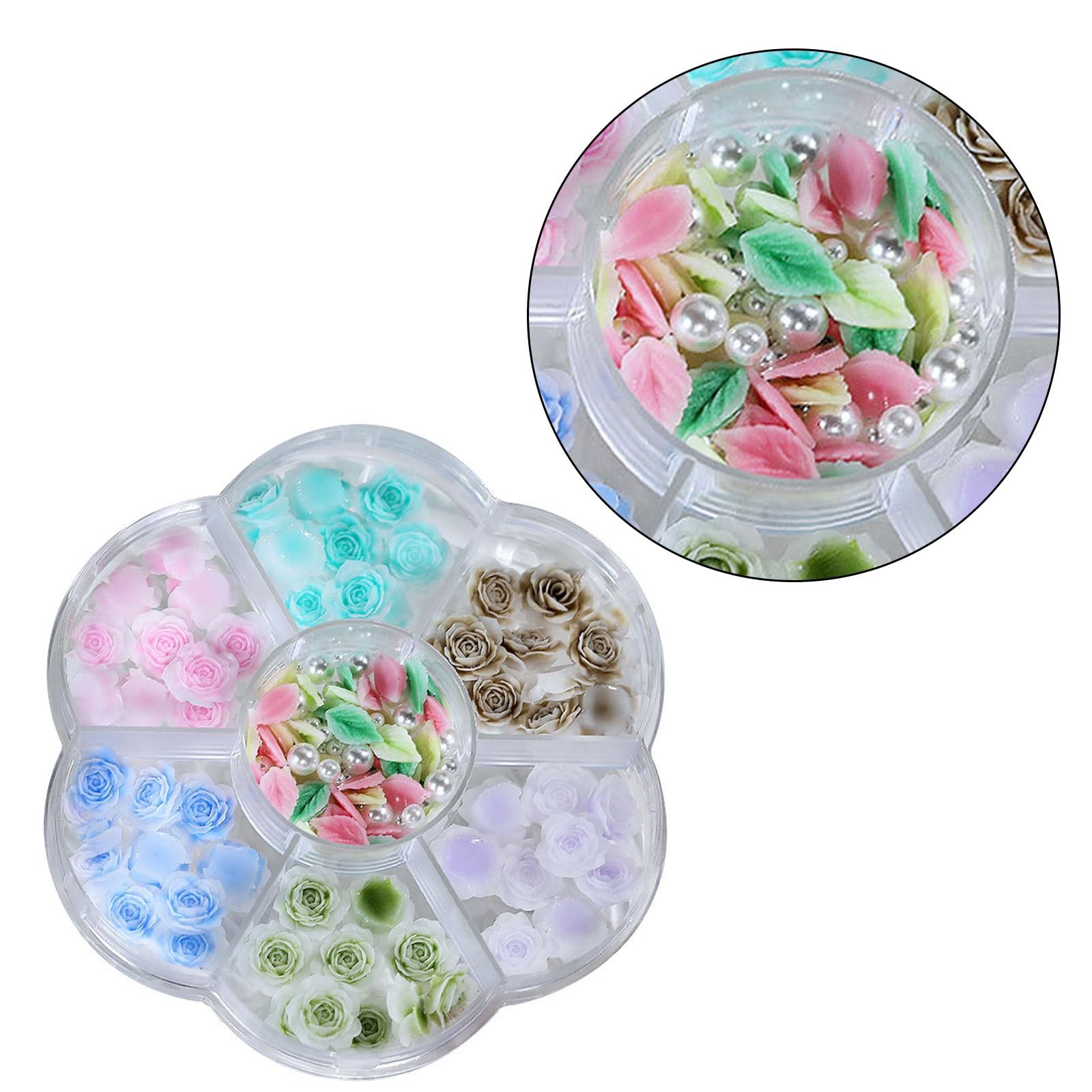 3D Квіти для нігтів Rose Blatt для акрилових нігтів, прикраси для манікюру, фото №4