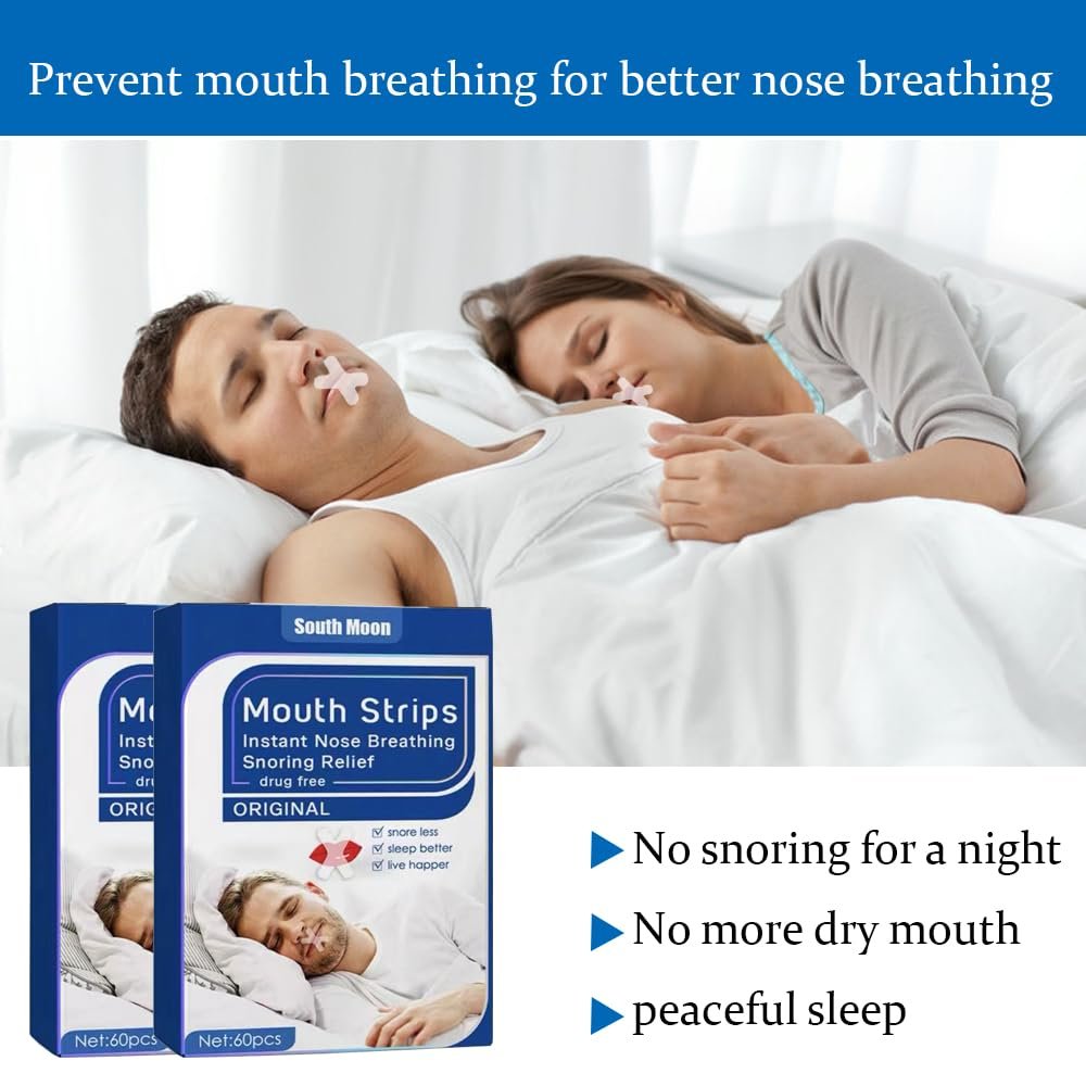 Смужки від хропіння, пачка 120 шт, ротовий пластир, для сну, покращує якість сну, фото №5