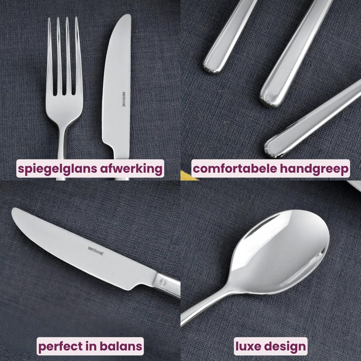 Набір столових приборів з нержавіючої сталі 18/10, 24 предмети, фото №2 Набір столових приборів з нержавіючої сталі 18/10, 24 предмети, фото №2