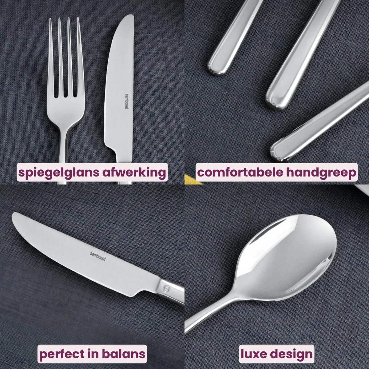 Набір столових приборів з нержавіючої сталі 18/10, 24 предмети, фото №2 Набір столових приборів з нержавіючої сталі 18/10, 24 предмети, фото №2