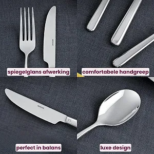 Набір столових приборів з нержавіючої сталі 18/10, 24 предмети synthetic.ua - Фото 1