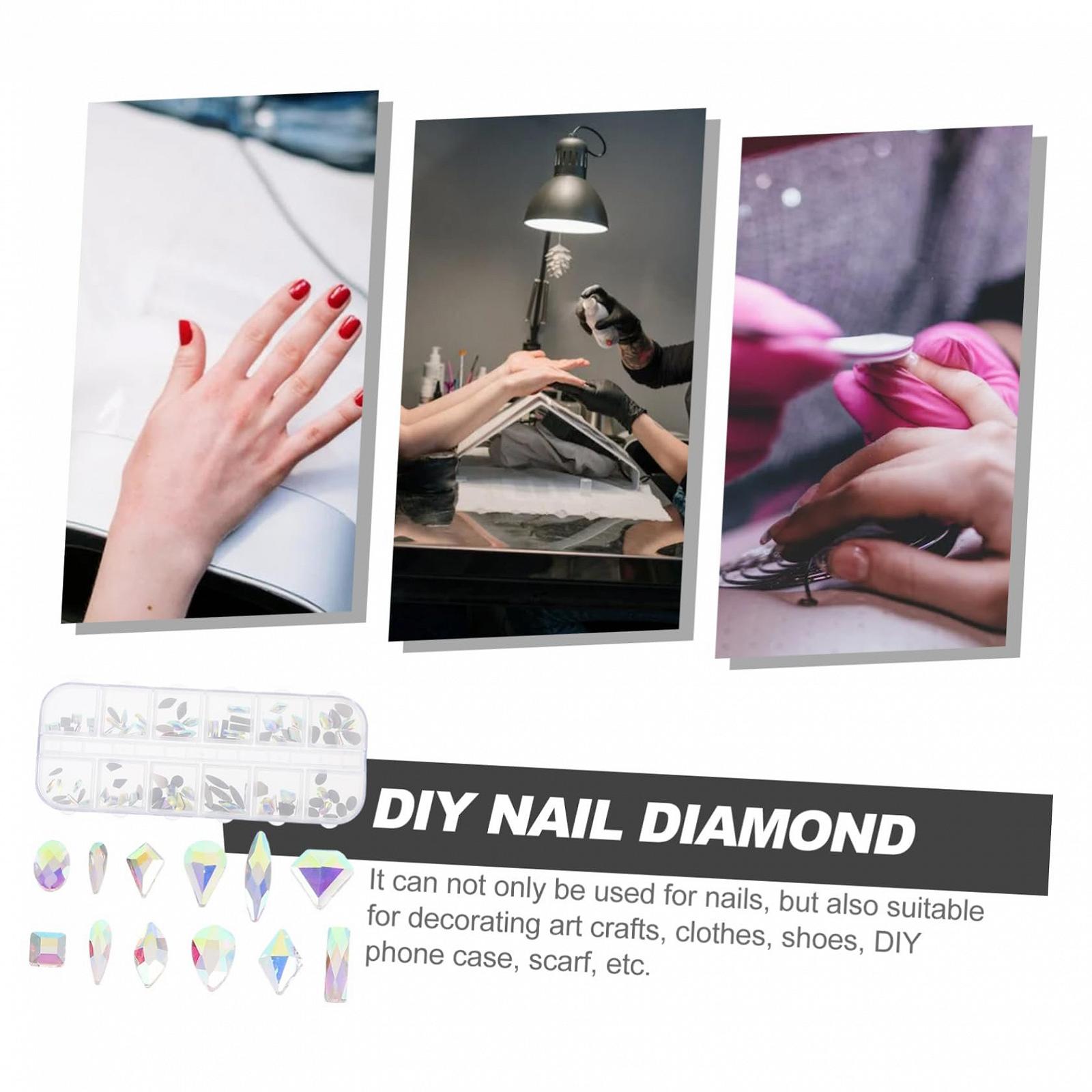 Подвески для ногтей Healvian Набор Плоские Прочный металл Подходящий размер Домашние стразы для дизайна ногтей Маникюр и рукоделие, фото №4