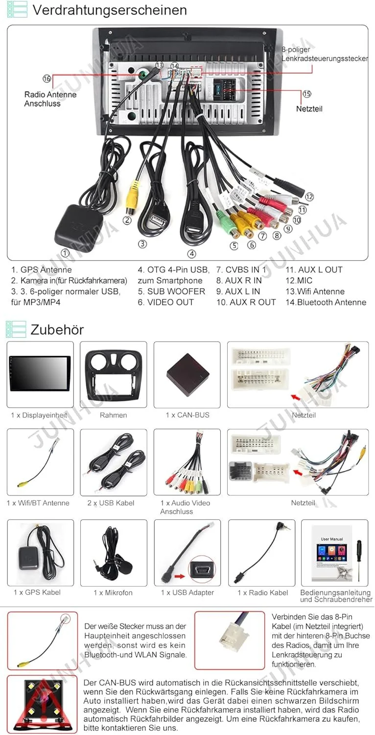 Штатная автомагнитола JUNHUA для Renault Dacia Sandero II B52 2012-2019 / 9" / Сенсорная / Apple CarPlay / Android Auto / Bluetooth / WI-FI / GPS / USB, фото №7