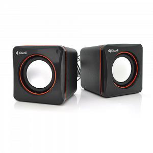 Колонки 2.0 Kisonli V400 для ПК і ноутбука USB 3.5mm, 2x1,5W, 20Hz 20KHz Black BOX Q80 - Фото 1