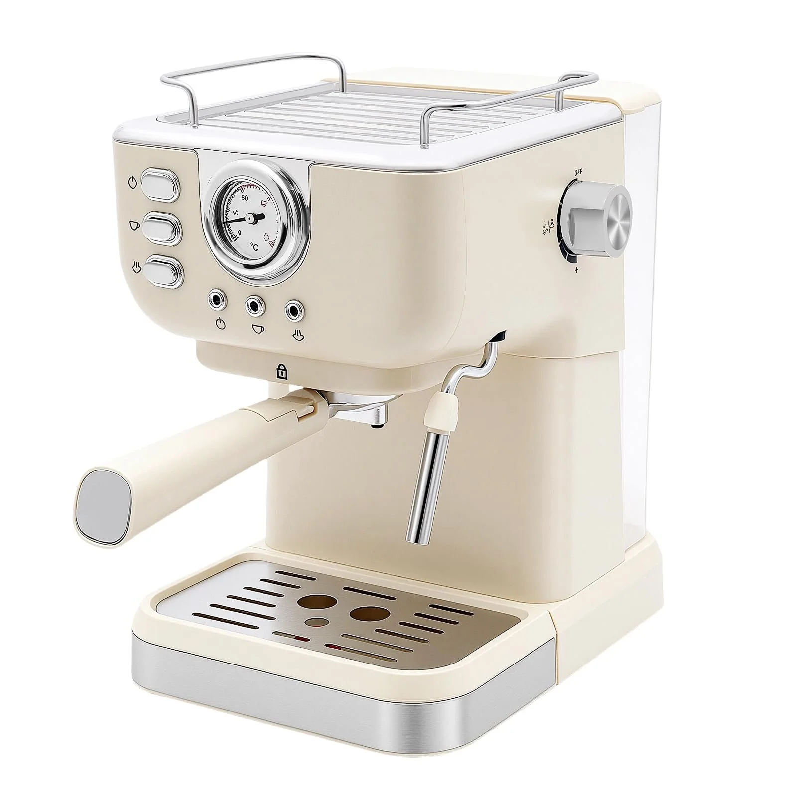 Полуавтоматическая эспрессо-кофеварка 1.05 кВт 20 бар 1.5 л с капучинатором, фото №1