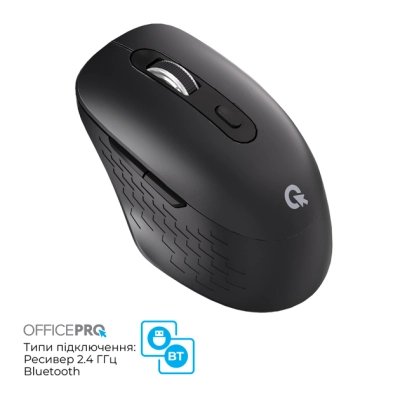 Мышка OfficePro M265B Wireless/Bluetooth Silent Click Black (M265B), фото №5 Мышка OfficePro M265B Wireless/Bluetooth Silent Click Black (M265B), фото №5