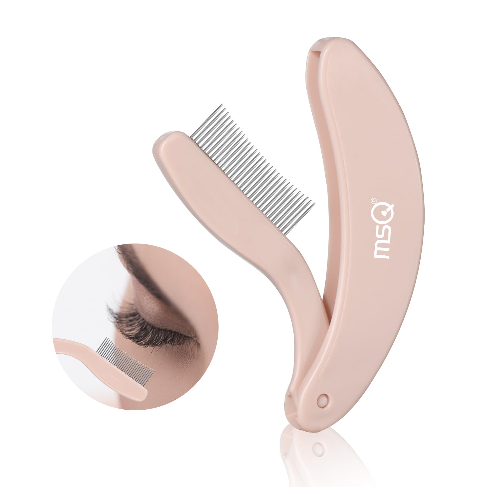 Щітка MSQ Comb Eyelash Separator Bow Eyebrow Grooming (бежевий), фото №1