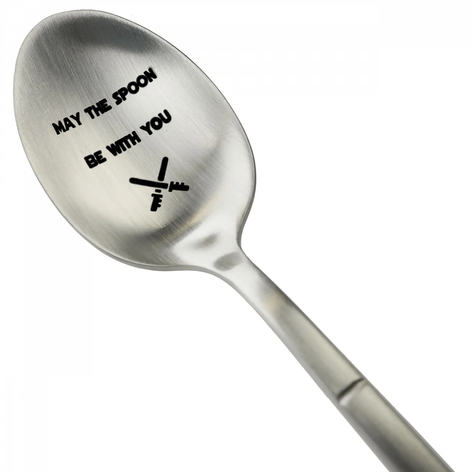 Ложка для кави та десертів 18/10 нержавіюча сталь з лазерним гравіюванням, фото №1