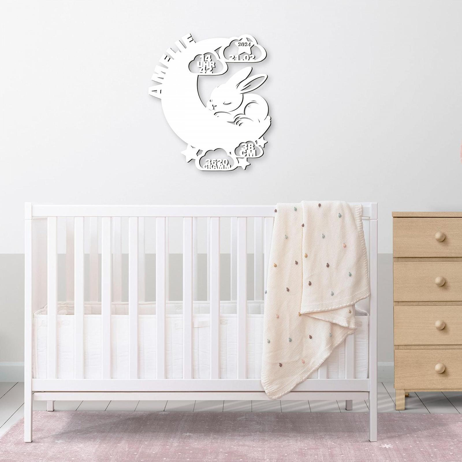 Светильник Namofactur DIY Moon Rabbit Персонализированный Подарок для Младенцев с Подсветкой LED, фото №4