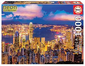 Пазл Educa 18462 Hong Kong Glow 1000 деталей светящийся в темноте - Фото 1