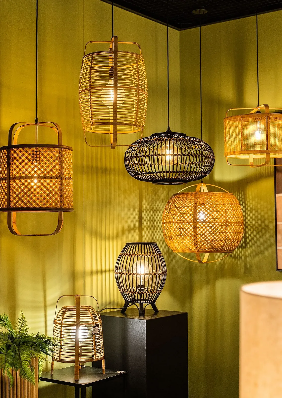 Настольная лампа Mica Decorations Page Bamboo H41 x Ø27 см Светло-коричневый, фото №8