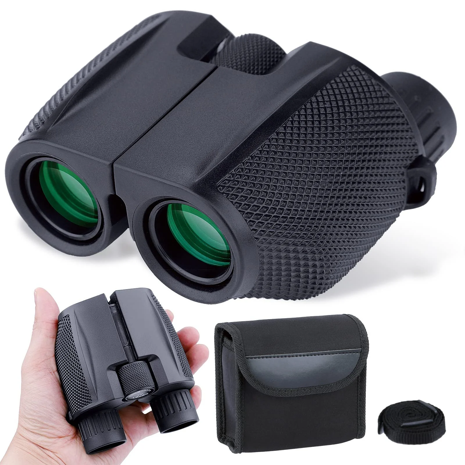 Бінокль компактний LAKWAR 12x25 портативний з нічним баченням, фото №1