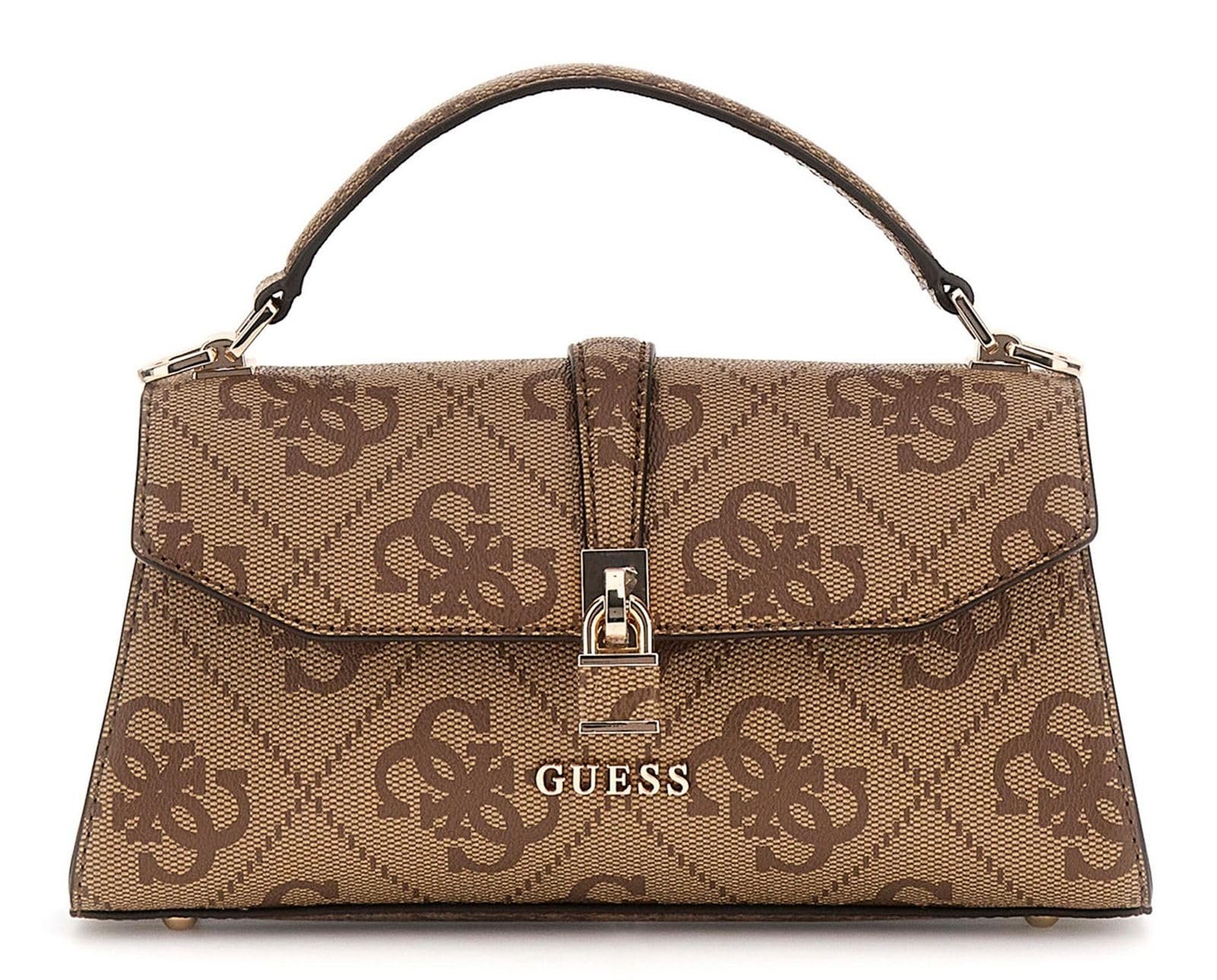 Сумка з верхньою ручкою GUESS Queensland Flap Latte Logo, фото №1