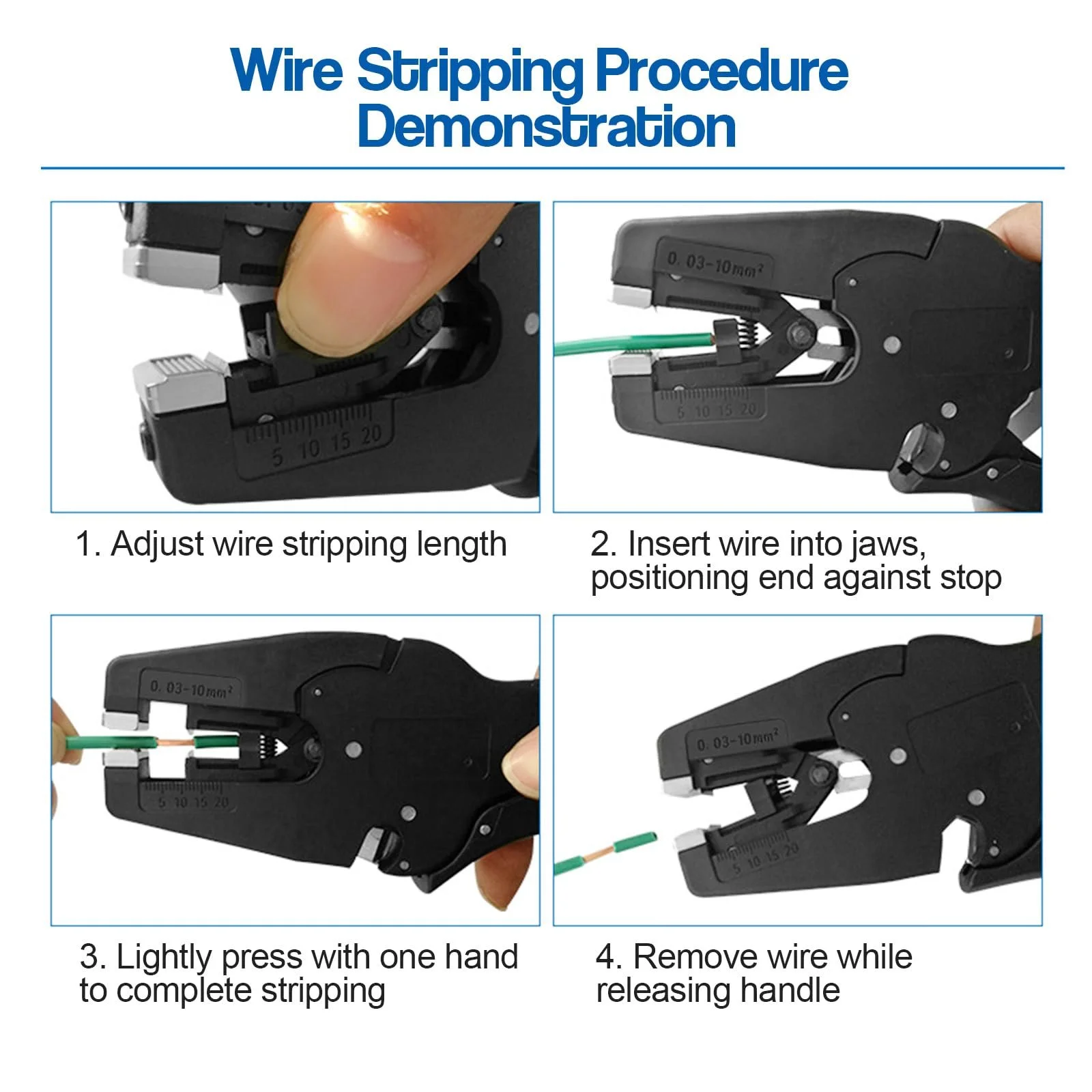 Автоматический стриппер с функцией резки 0.03-10 мм², фото №6