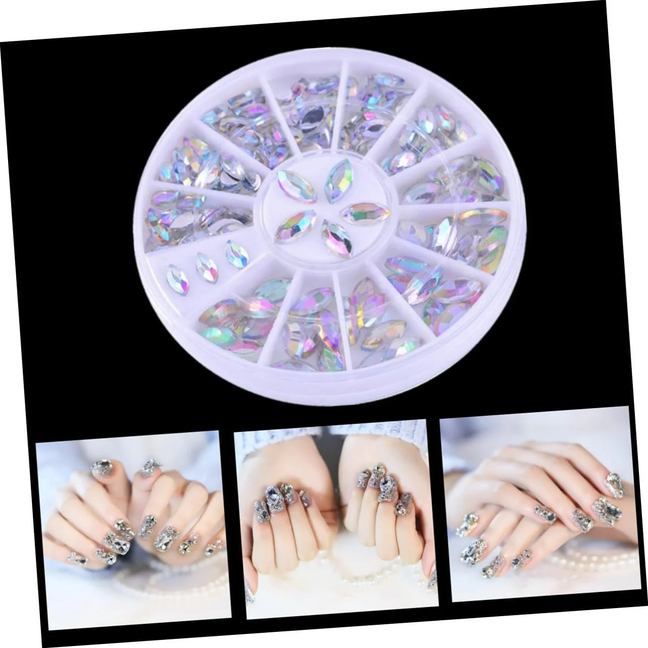 Стрази для нігтів Crystal minkissy, багатоколірні, фото №2 Стрази для нігтів Crystal minkissy, багатоколірні, фото №2