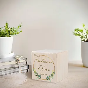 Скарбничка дерев'яна GRAVURZEILE Dove Gold з металевим замком synthetic.ua - Фото 1