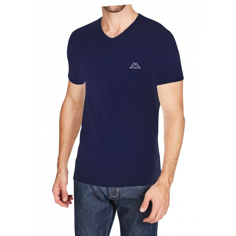 Футболка Kappa  Mezza Manica Scollo V темно-синій  2XL, фото №1