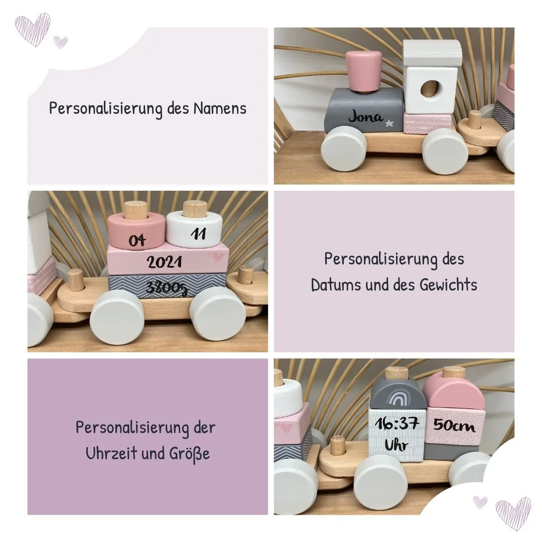 Дерев'яна залізниця KIDSLINO Рожева, фото №3 Дерев'яна залізниця KIDSLINO Рожева, фото №3