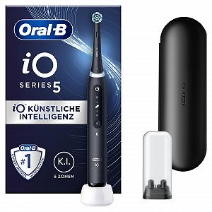 Зубна щітка електрична Oral-B iO Series 5, 5 режимів, LED-дисплей, дорожній чохол, чорний матовий - Фото 1