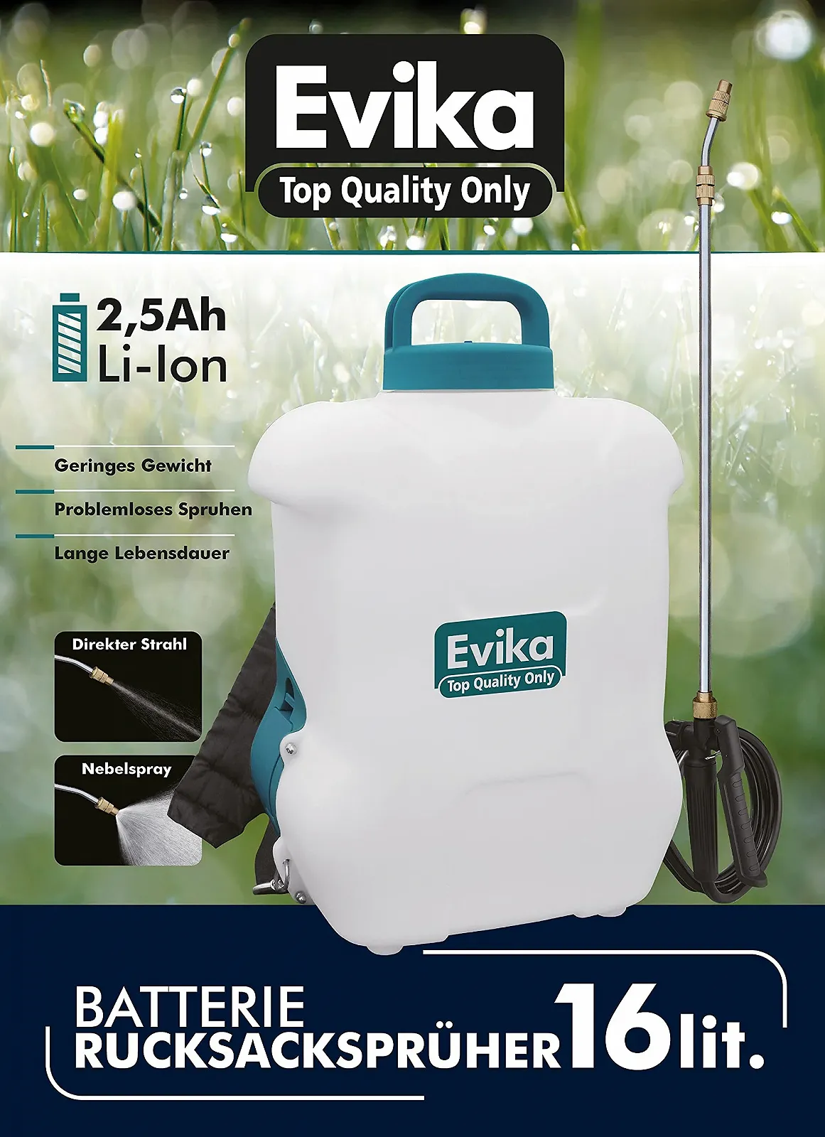 Обприскувач акумуляторний Evika 12 V Lithium, фото №2