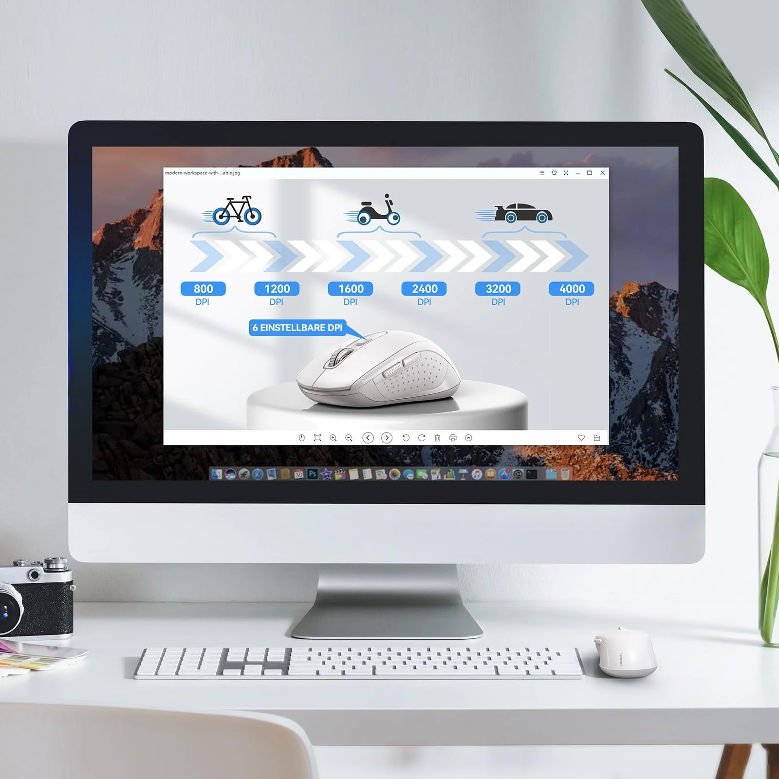 Миша TECKNET Wireless Bluetooth (Tri-Mode: BT 5.0/3.0 + 2.4GHz) Біла, фото №3