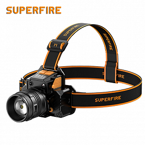 Фонарь налобный аккумуляторный HL58 SuperFire 350 Lumen IP44 - Фото 1