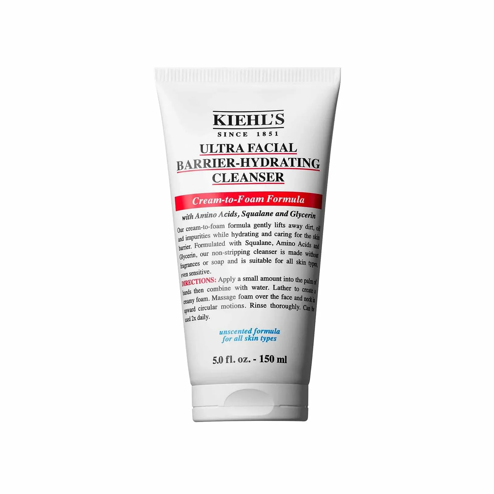 Лосьон для умывания Kiehl's Ultra Facial Barrier Cleanser, 150 мл, Увлажняющий, Для укрепления защитного барьера кожи, фото №1