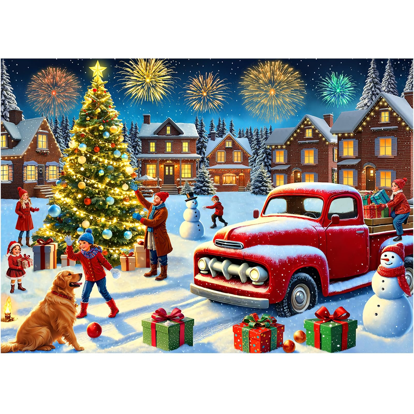 Пазл 1000 деталей для взрослых Рождественская тематика Зимняя сцена 70 x 50 см, фото №1 Пазл 1000 деталей для взрослых Рождественская тематика Зимняя сцена 70 x 50 см, фото №1