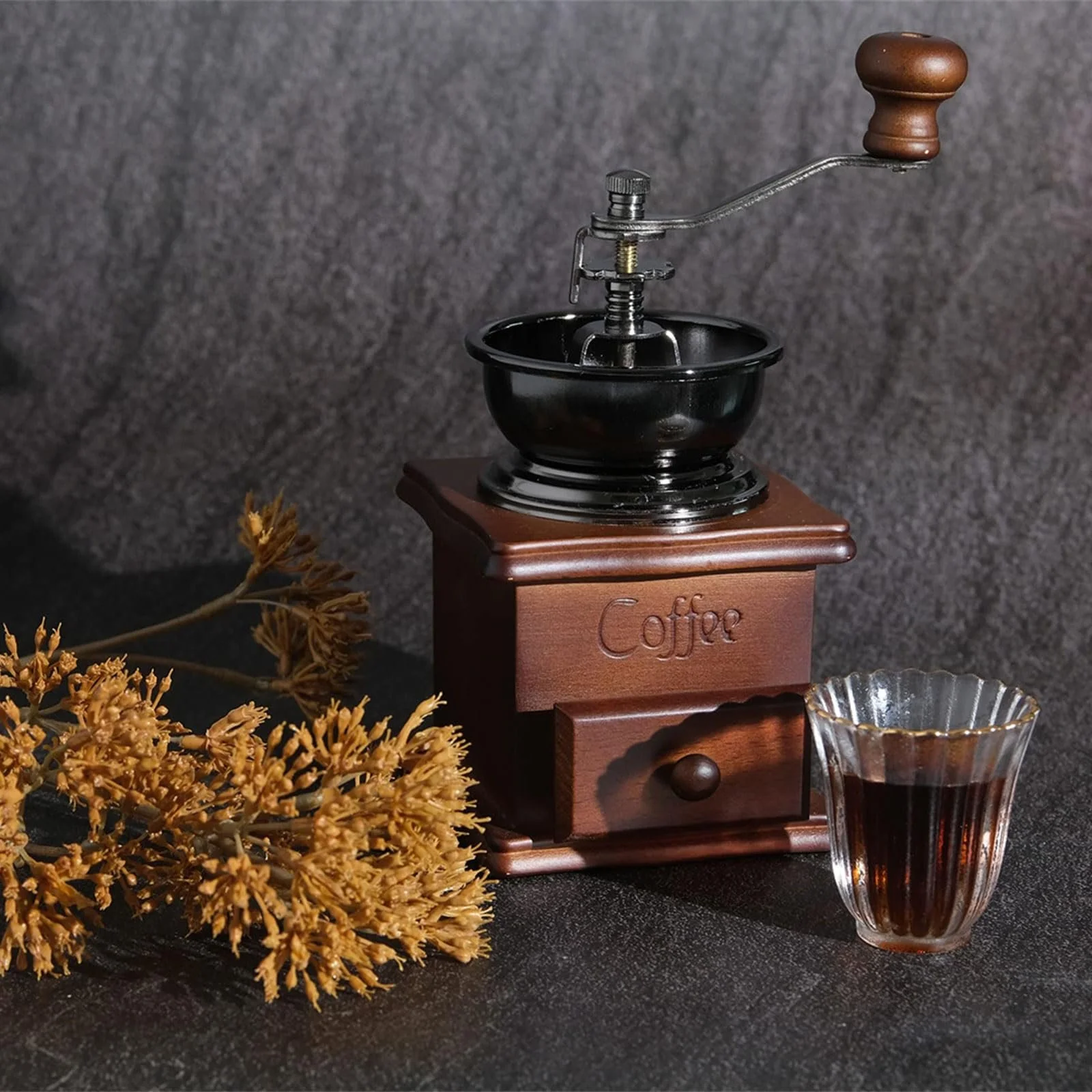 Ручна кавомолка Retro з керамічними жорнами для еспресо, ручна, з нековзною основою, фото №5 Ручна кавомолка Retro з керамічними жорнами для еспресо, ручна, з нековзною основою, фото №5