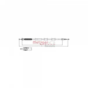 Трос стоянкового гальма METZGER 12.0720 для FIAT задній правий - Фото 1