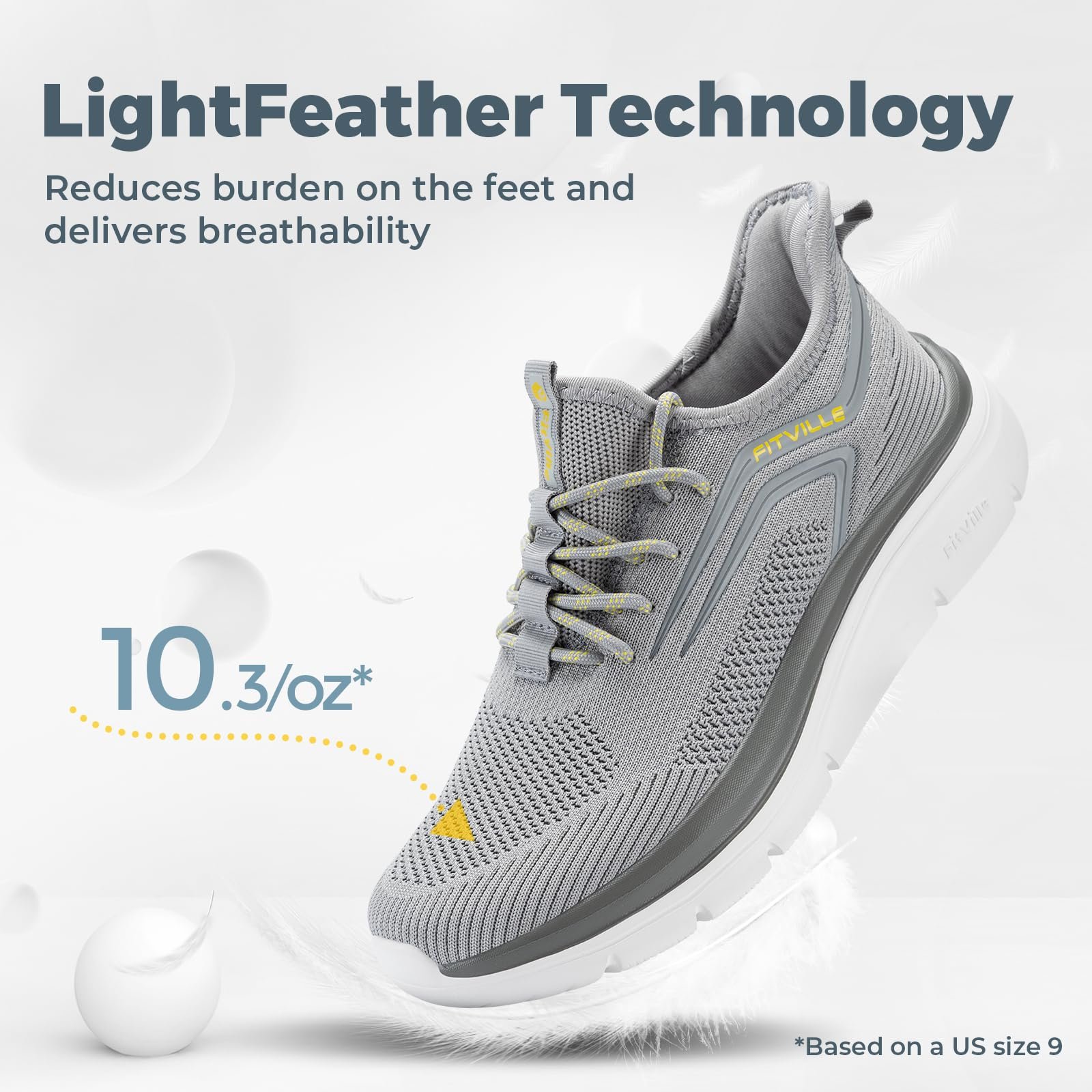 Кросівки FitVille для бігу надширокі Чоловічі кросівки для бігу з амортизацією Яскрава підошва, фото №4